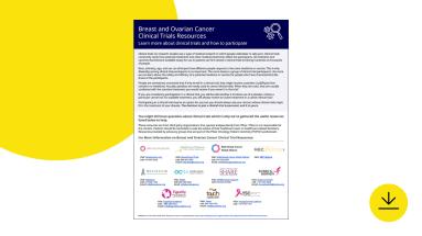 Breast and Ovarian Cancer Clinical Trials Resources