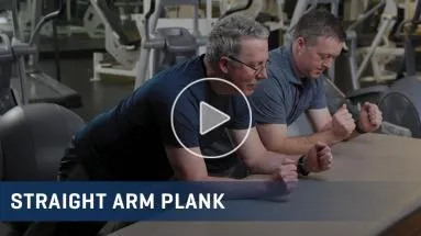 Straight Arm Plank Exercise