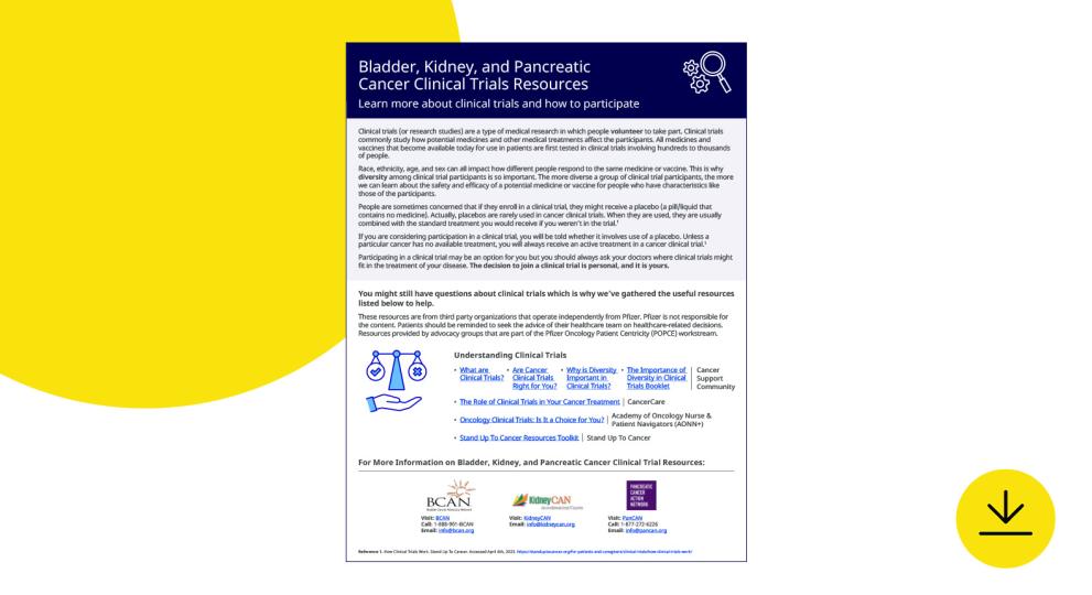 Bladder, Kidney, and Pancreatic Cancer Clinical Trials Resources