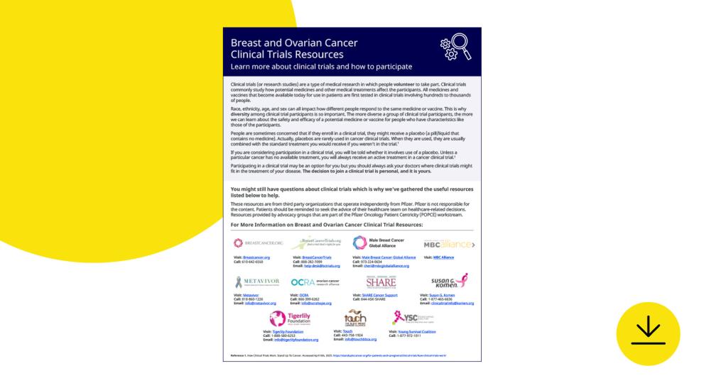 Breast and Ovarian Cancer Clinical Trials Resources