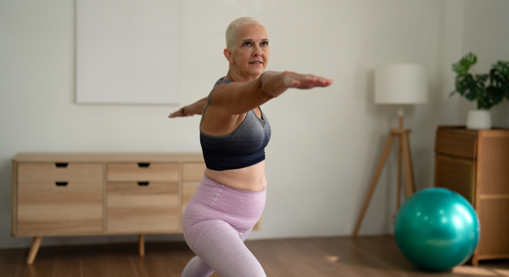 Woman doing a yoga pose