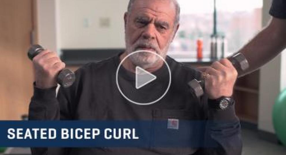 seated bicep curl video
