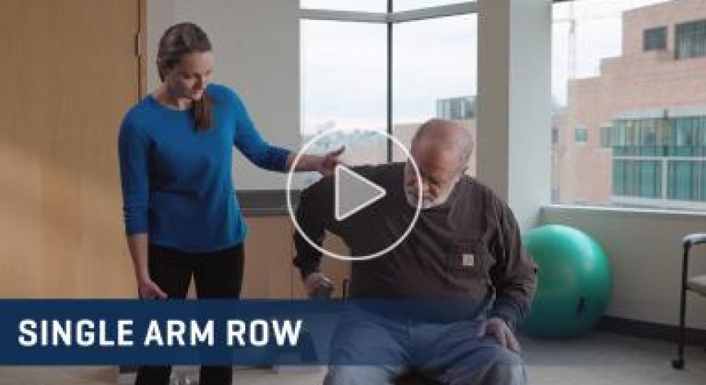 single arm row video