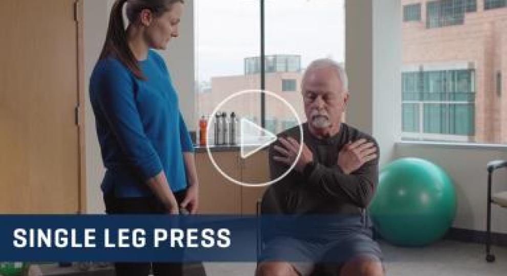 single leg press video