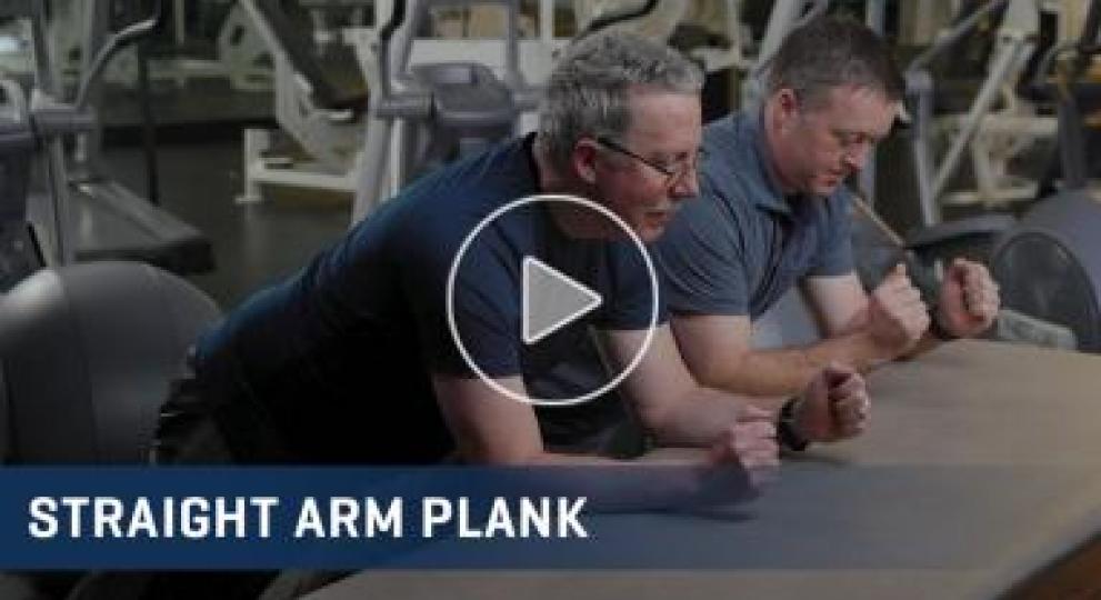Straight Arm Plank Exercise